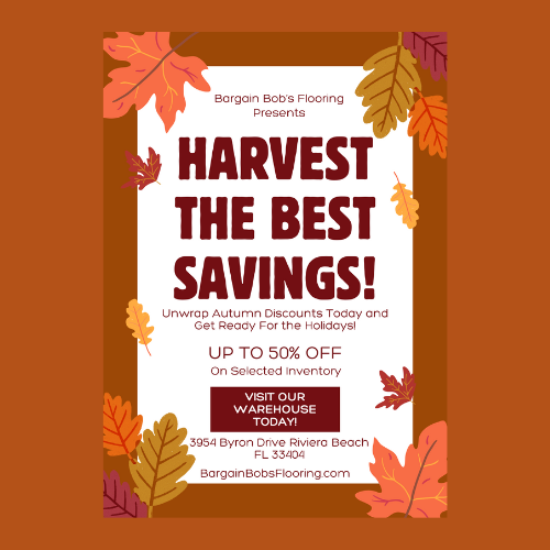 Discount carpet sale at Bargain Bob’s in Riviera Beach FL